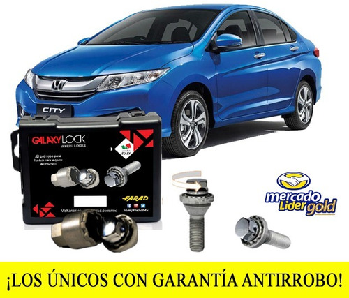 Birlos De Seguridad Honda City Lx Mt  17-18 Galaxylock Envió