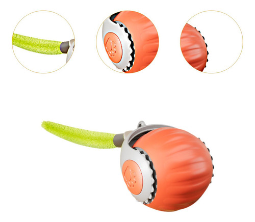 Pelota De Juguete Interactiva Para Gato, Pelota Naranja