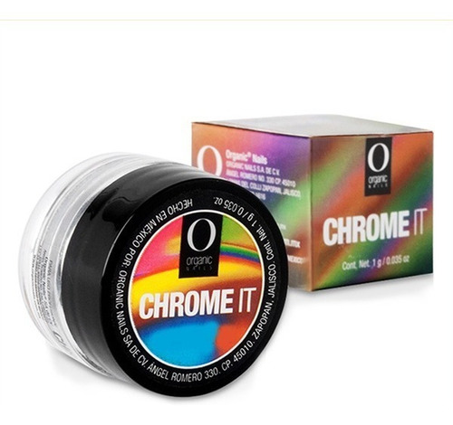 Chrome It Mirror Pigmento Efectos Diseño 1g By Organic Nails Color Plateado