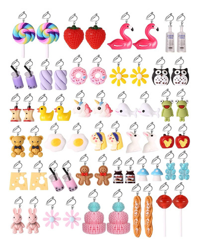 Aretes Juego De 30 Pares De Aretes De Clip Divertidos