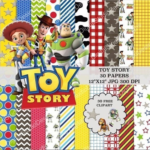 Kit Imprimible Toy Story  30 Fondos 30  Clipart