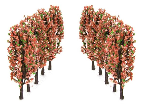 20pcs 3,3 Polegadas Paisagem Verde Paisagem Modelo Pêssego Á