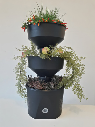 Horta Vertical Auto Irrigável Verde Vida C/rodízio Cor Preta