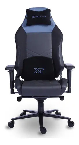 Cadeira Gamer Xt Racer Draco Reclinável Preto E Azul Cor Preto/Azul