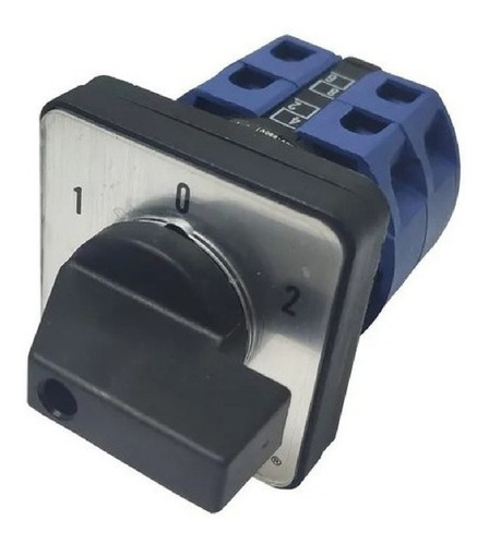 Interruptor Selector Rotativo Baw 25a Bipolar 48x48mm 1-0-2