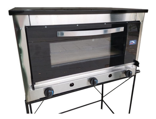 Horno Pizzero Pastelero 6 Moldes Piso 3cm Puerta Vidrio