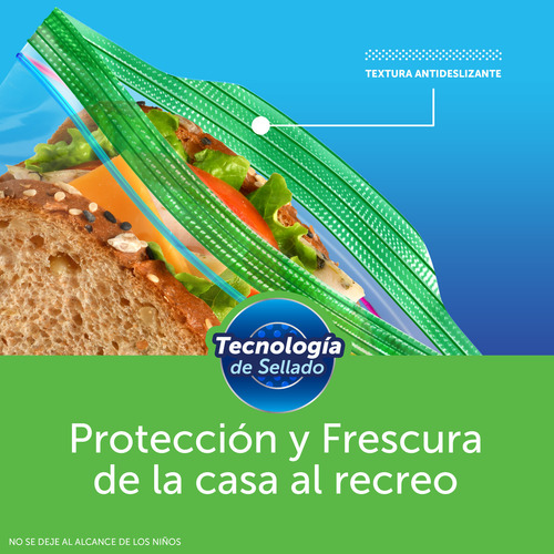 Bolsas De Plástico Reutilizables Ziploc Para Sándwich Con Pestañas Para Una Fácil Apertura, 2 Paquetes Con 145 Bolsas Cada Uno