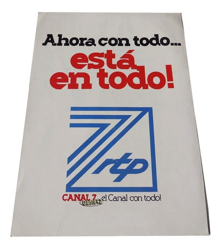 Dante42 Publicidad Antigua Retro Canal 7 Rtp 1981