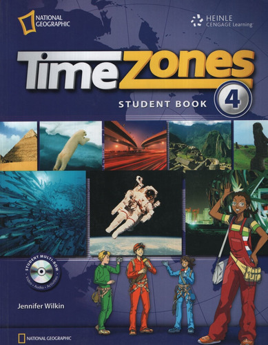 *Time Zones 4 - Student's Book + Multirom, de Wilkin, Jennifer. Editorial HEINLE CENGAGE LEARNING, tapa blanda en inglés americano, 2011