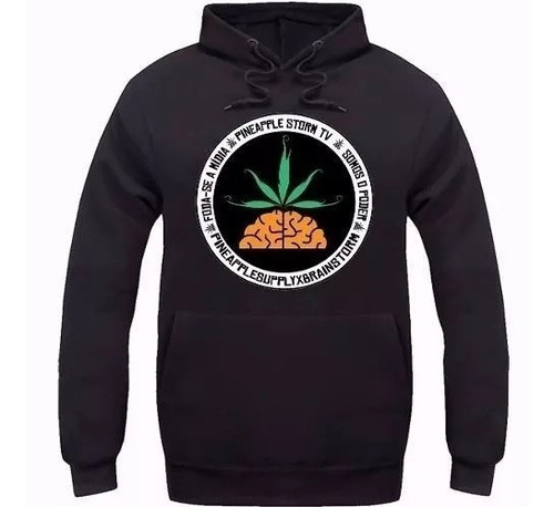 Blusa Moletom Pineapple Pnpl Acústico Canguru De Frio