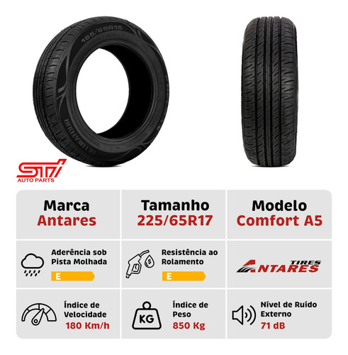 Par Pneu Antares 225/65 R17 102s Fiat Freemont 2.4 2012-2016