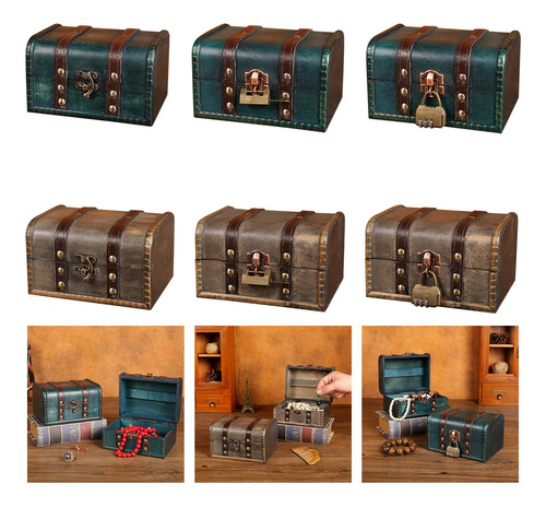 Caja De Joyería, Organizador De Cerradura De Hebilla Verde