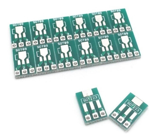 10 Pcb Adaptador Sot89 Sot223 Smd A Dip 2.54mm