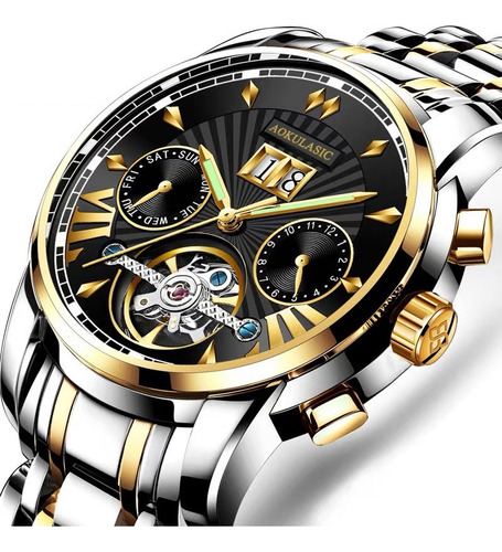 Poedagar Relojes Automáticos Tourbillon Luminous Para Hombre