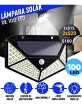 Comprar Lampara Solar 100 Led Con Sensor De Movimiento - Waterproof