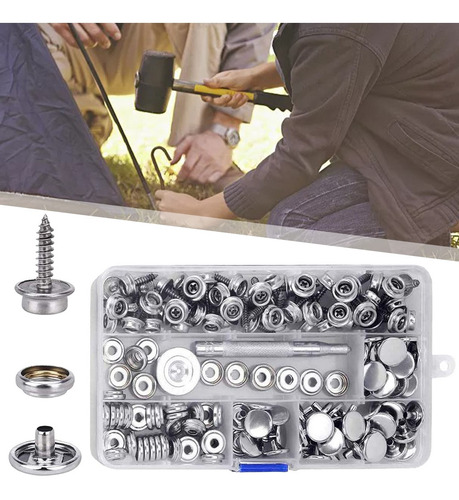 Imagen 6 de 11 de Kit De Sujetadores A Presión De Acero Inoxidable 150 Para