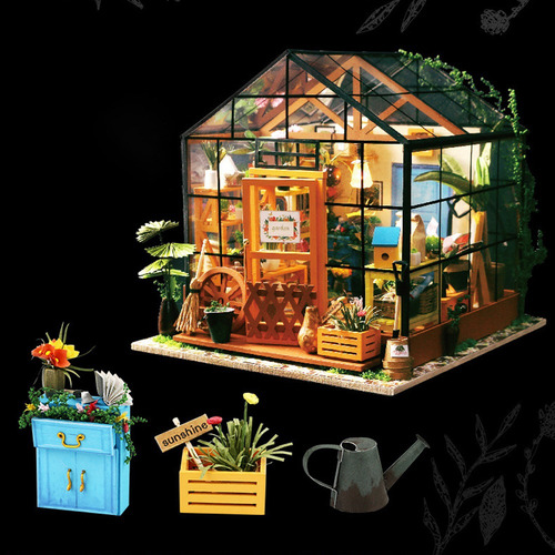 Diy Casa De Muñecas De Madera Para Montar El Kit De Decoraci