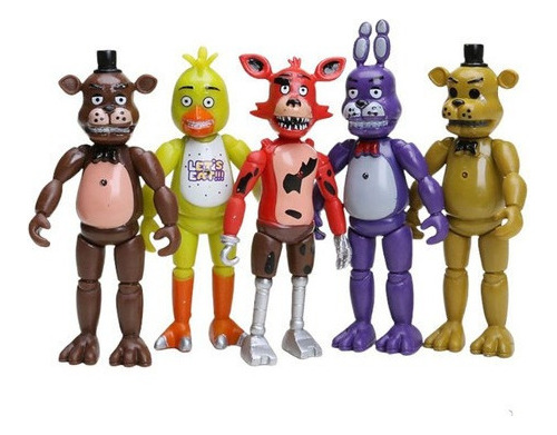 Kit 5 Bonecos Animatronics Cinco Noches En Freddy's Oferta