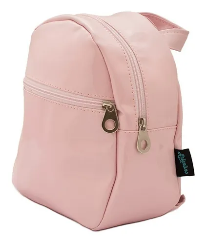 Mochila cheap charol rosa