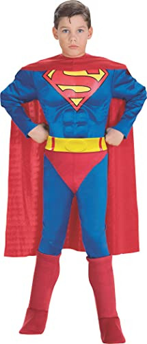 Super Dc Heroes Deluxe Muscle Chest Disfraz De Superman, Niñ