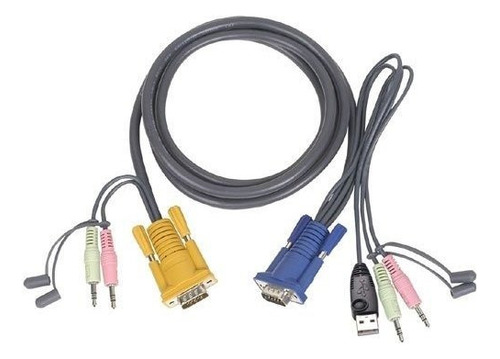 Iogear Microlite Acoplado Allinone Usb Kvm Cable 15 Pies G2l