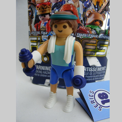 Chico De Pesas Serie 18 Sobre Azul Playmobil 70369