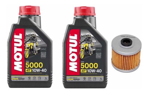 Kit Troca Óleo 2l Motul 5000 10w40+ Filtro Yamaha Virago 250