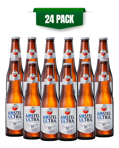 Cerveza Clara Amstel Ultra 24 Pack Botella 355 Ml