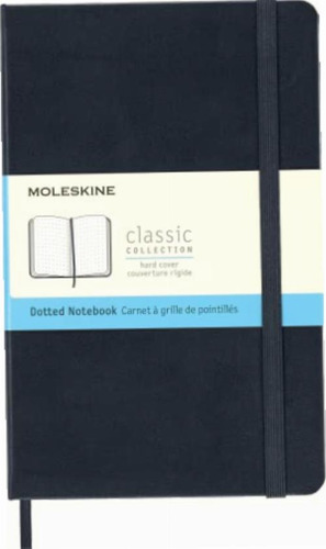 Moleskine Classic Dotted Paper Notebook, Hard Cover And Color Azul Zafiro