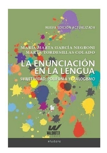 Enunciacion En La Lengua - Maria Marta - Waldhuter - Libro