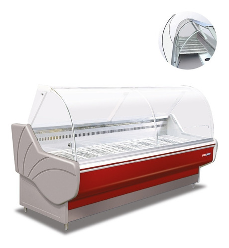 Batea Refrigerada Vidrio Curvo 1200 Modelo Luana Frider 