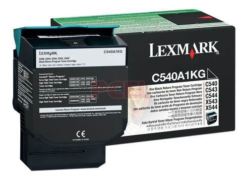 Tóner Lexmark C540a1kg Negro 1000 Páginas