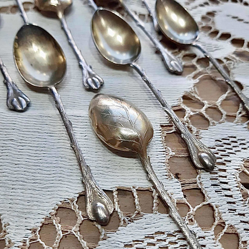 Antiguas Cucharitas De Café De Plata Lappas - Precio Por 6