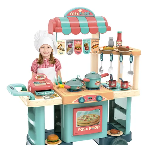 Cozinha Infantil Completa Bancada Food Truck Replay Kids