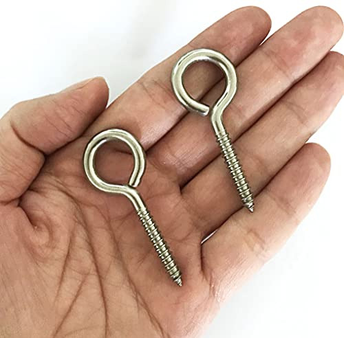 Ganchos De Tornillo Acero Inoxidable 2puLG 40 Pzs.