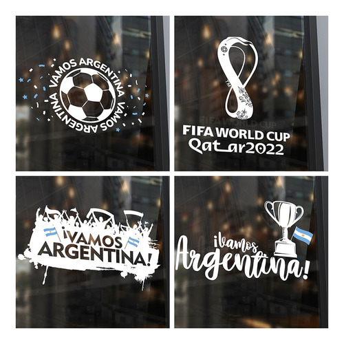 Vinilos Vidrieras Mundial Futbol Argentina Catar Ploteo