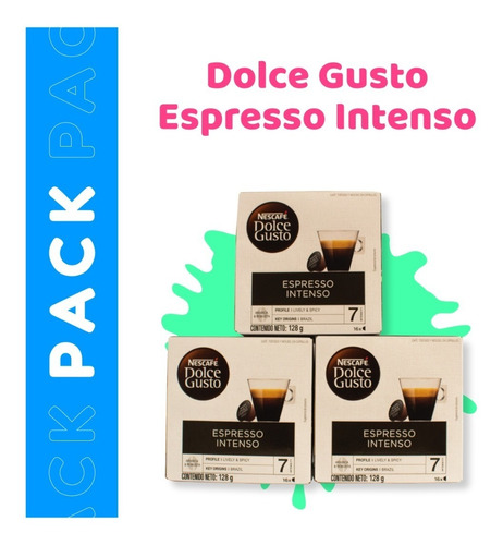 Espresso Intenso, Capsulas Dolce Gusto, Cartón De 3 Cajitas