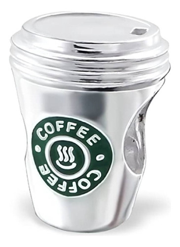 Charm Vaso De Café Coffe Coffe Plateado  - Plata De Ley S925