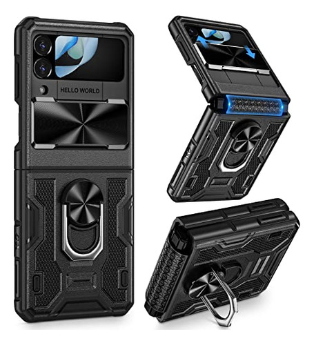 Funda Para Galaxy Z Flip 4 Negro Plastico