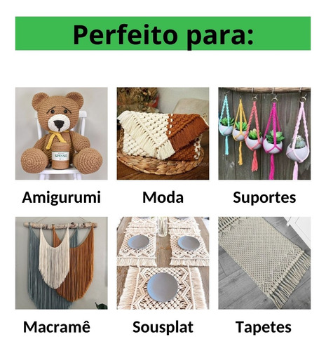Kit 5 Barbantes Spesso Nº24 Euroroma Crochê Macrame Tapete
