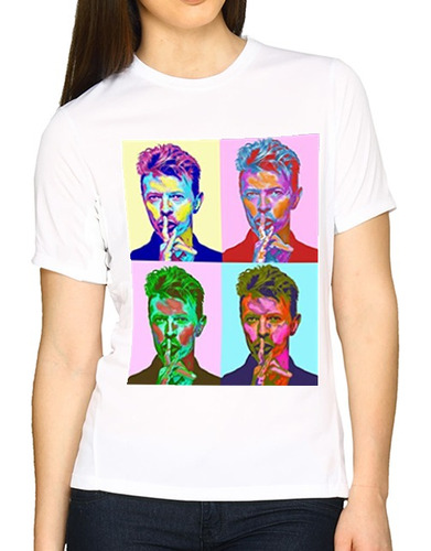 Playeras Camiseta David Bowie Colores Foto Pop Art Unisex