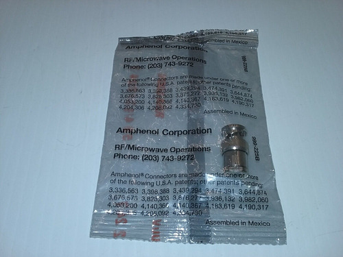 Amphenol 46650-75 Rf Coaxial Connector Male Bnc Resistor Bbd