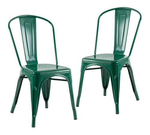 Kit 2 Cadeiras Verde Escuro