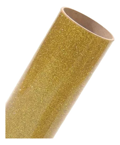 Vinilo Glitter Textil Termotransferible Siser 30x100 Dorado