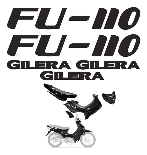 Kit Calcomanias Vinilo Para Moto Gilera Futura 110