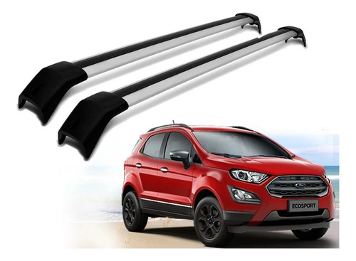 Rack Travessa Bagageiro Nova Ecosport  2013 A 2020 Prata