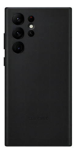 Funda Samsung Leather Cover Galaxy S22 Ultra (s908) Color Negro