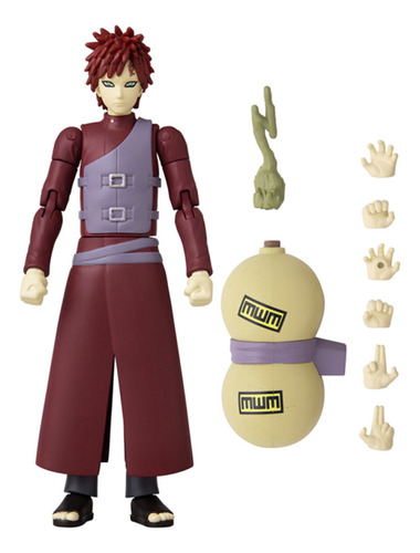 Naruto Figura Articulada Con Accesorios Gaara Anime 16 Cms 