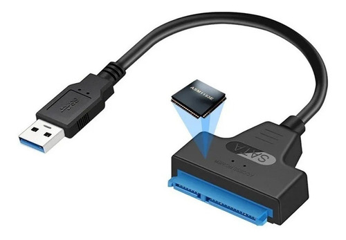 Cable Adaptador Disco Duro Sata A Usb 3.0 Para Hdd Ssd 2.5 Color Negro