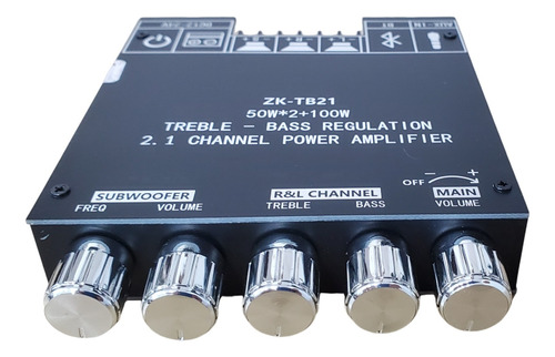 Amplificador 200w 2.1 Bluetooth Zk-tb21 C/fonte 10 Amperes